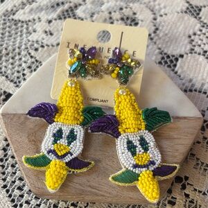 Mardi Gras Statement Earrings